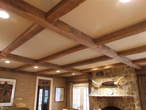 a hollow steel box beam has|real wood ceiling beams.